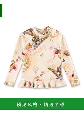 1h可退 香港直邮ZIMMERMANN 女童 Kid - Rhiannon rash 褶边衬衫