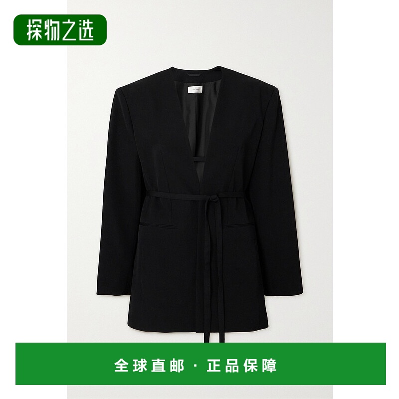 1h可退 香港直邮The Row 女士 Clio 无领束带羊毛西装外套 7379W2
