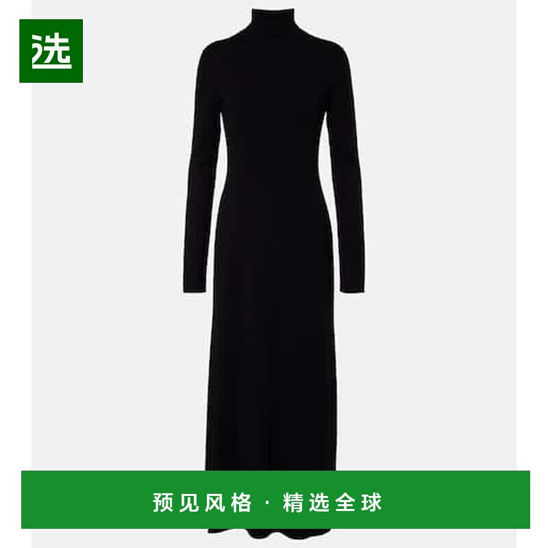 1h可退 香港直邮The Row 女士 Leoline 高领初剪羊毛长款连衣裙