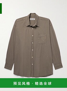 香港直邮1h可退 Our Legacy 男士 Borrowed 领尖带扣式棉纱衬衫 M