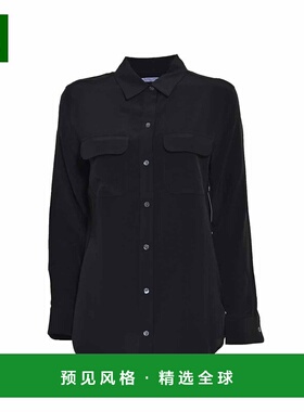 1h可退 香港直邮EQUIPMENT 女士 黑色衬衫 Q23E231 black黑色 舒