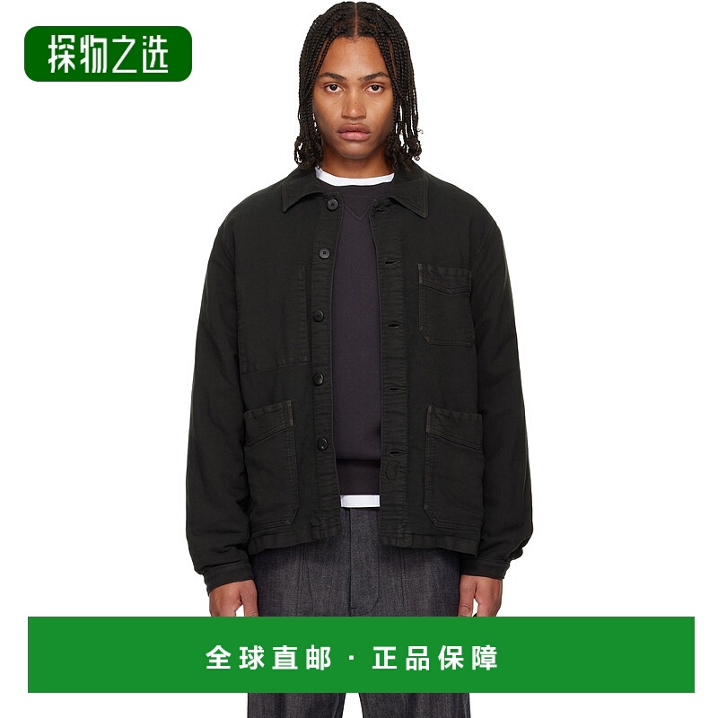 香港直邮Visvim 维斯维木 男士 黑色 Travail Coverall Moleskin