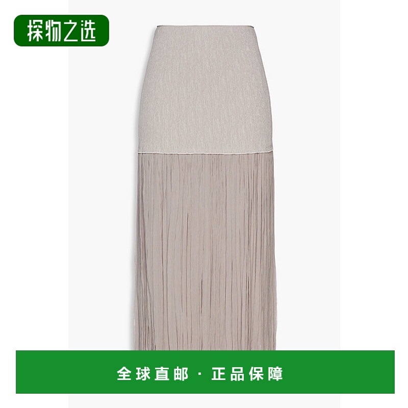 1h可退 香港直邮Chloe 蔻依 女士 泡泡纱绉纱中长半身裙 CHC19UJU