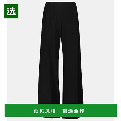 1h可退 香港直邮The Row 女士 Gala 高腰阔腿卡迪长裤 black黑色