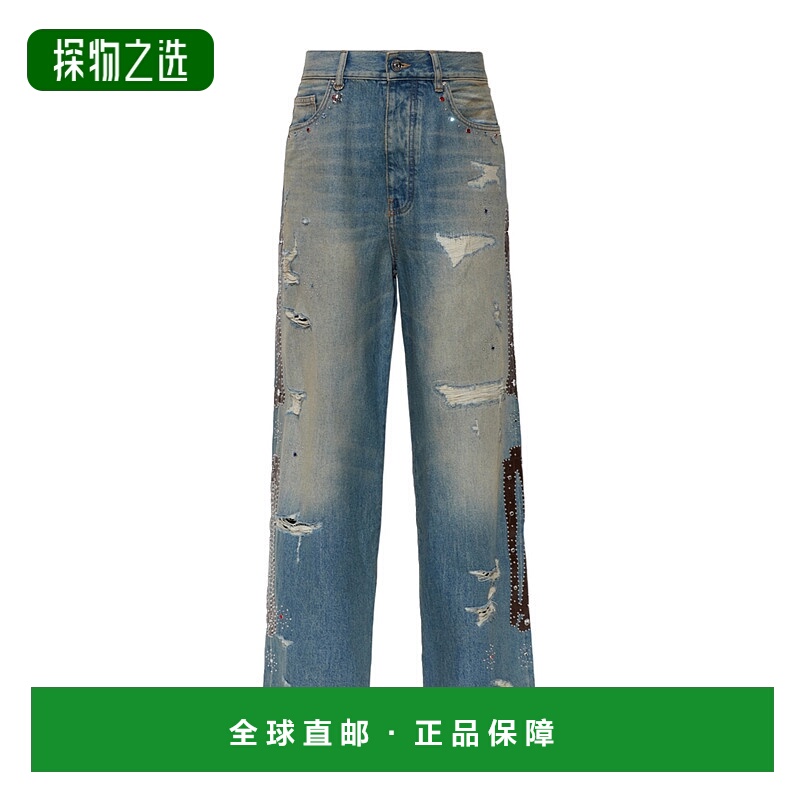 香港直邮Amiri 贴花牛仔裤 AWBMJE1015