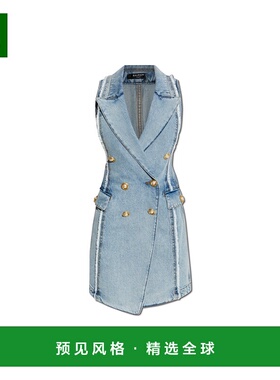 香港直邮Balmain 无袖牛仔连衣裙 EF0R5111DF75