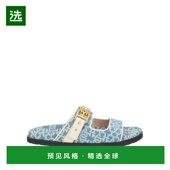 平底牛仔编织时尚 1h可退 百搭高档透 女士 凉鞋 美国直邮 bally