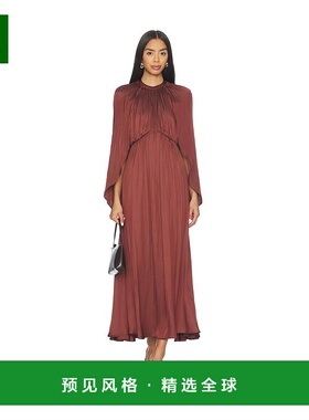1h可退 香港直邮Weworewhat 女士 挂脖披肩中长连衣裙 WWD19601