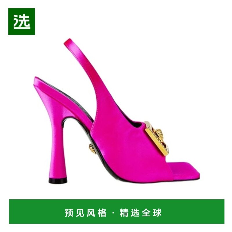 香港直邮Versace 方头高跟凉鞋 240440范思哲