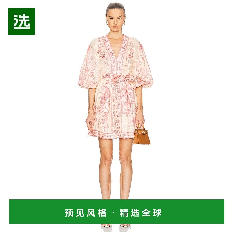 1h可退 香港直邮ZIMMERMANN 女士 Lucky 深V迷你连衣裙 3500DSS25,女装/女士精品,连衣裙,淘宝优惠券,粉丝福利购,淘宝优惠卷