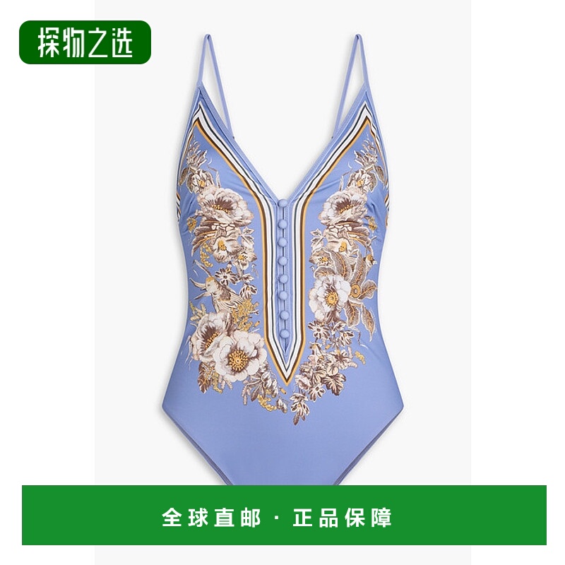 1h可退 香港直邮ZIMMERMANN 女士 Ottie 印花泳衣 1593WSS242ONEP