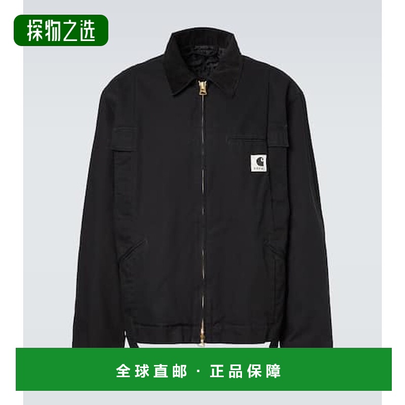 香港直邮Sacai 男士 x Carhartt 灯芯绒饰边帆布夹克