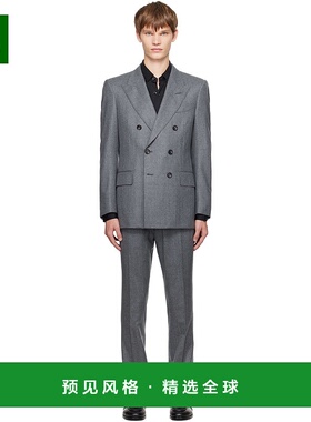 1h可退 香港直邮Tom Ford 汤姆·福特 男士 灰色 Woolen Flannel