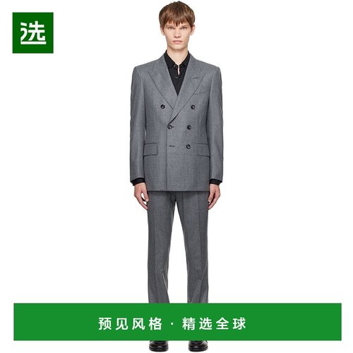 1h可退 香港直邮Tom Ford 汤姆·福特 男士 灰色 Woolen Flannel