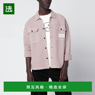 1h可退 香港直邮Brain Dead 男士 Sand-colored 蜂巢纹衬衫 BDF25