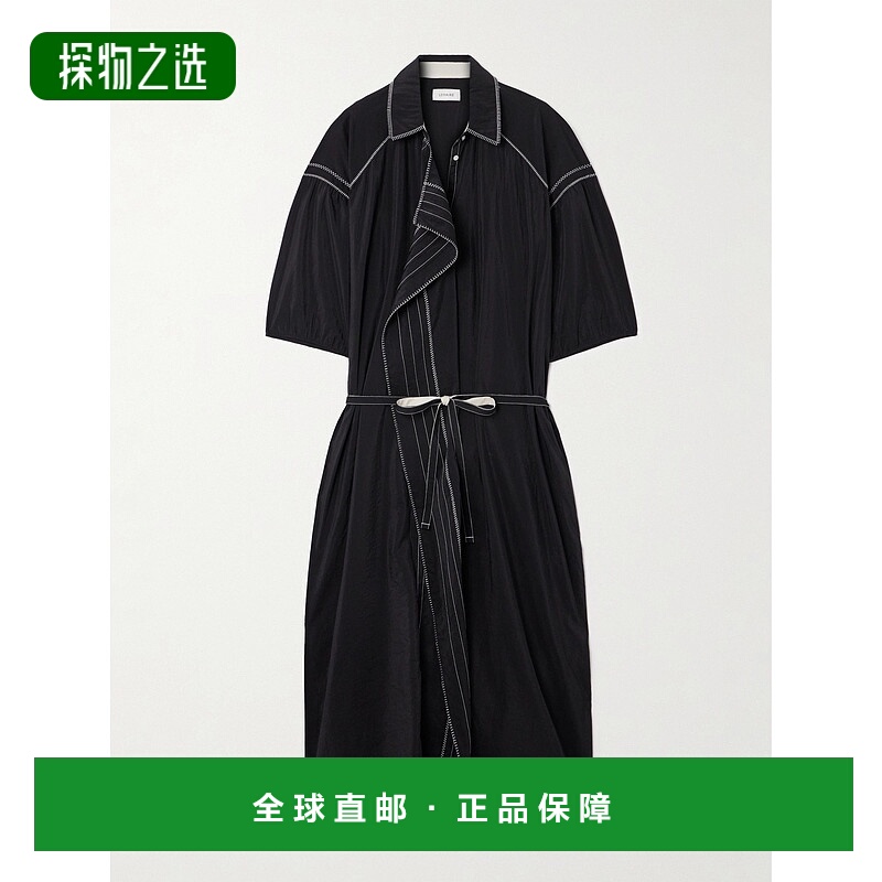 1h可退 香港直邮Lemaire 女士 有领连衣裙 DR1072LF208 black黑色