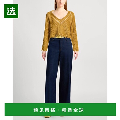 1h可退 香港直邮Alberta Ferretti 女士 毛衣 yellow黄色 舒适时