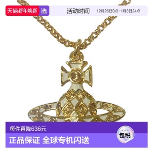 1h可退 WESTWOOD西太后金色浮雕土星图案项链时 欧洲直邮VIVIENNE