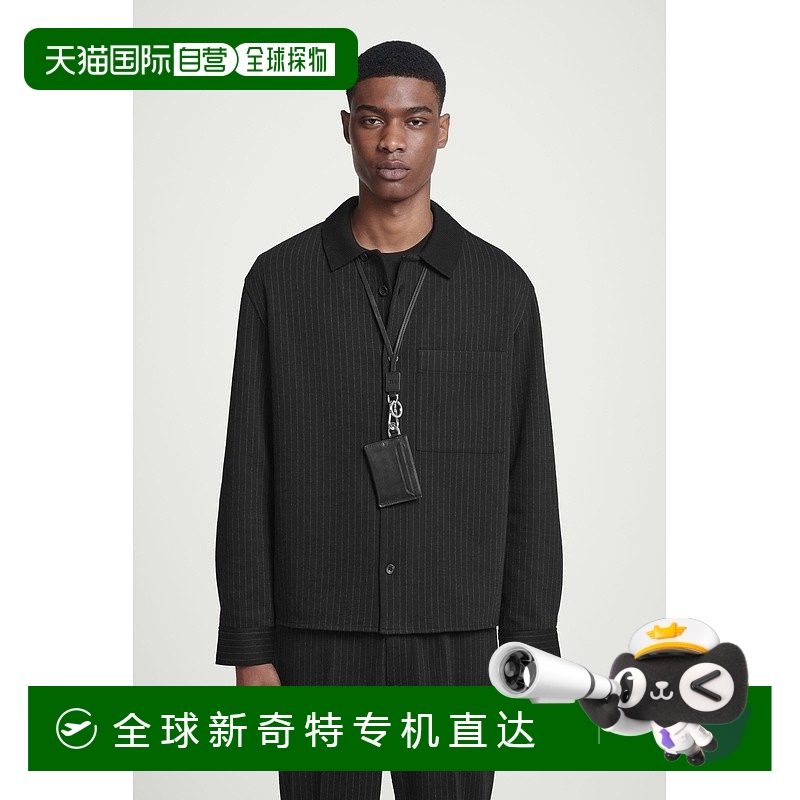 欧洲直邮COS 男士黑色皮革卡片夹新款