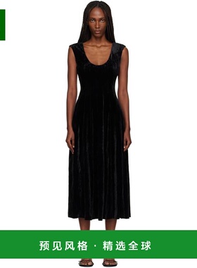 1h可退 香港直邮Danielle Guizio 女士 黑色 Leila Velvet 连衣裙