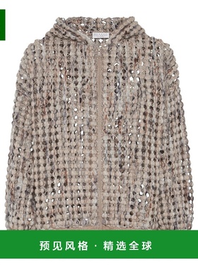香港直邮Brunello Cucinelli 亮片拉链开衫 MGSR24306连帽长袖