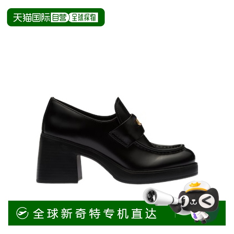 【99新未使用】香港直邮Miu Miu 徽标乐福高跟鞋 5D820DB4LFDX75
