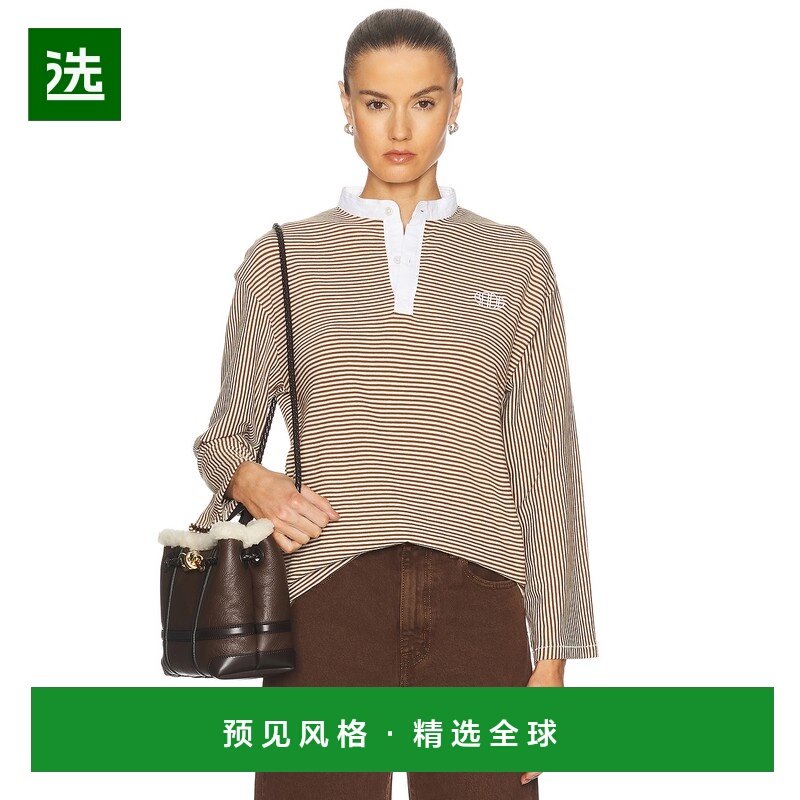 1h可退 香港直邮Bode 女士 Newton 条纹Polo衫 MRF24CS050,女装/女士精品,POLO衫,淘宝优惠券,粉丝福利购,淘宝优惠卷