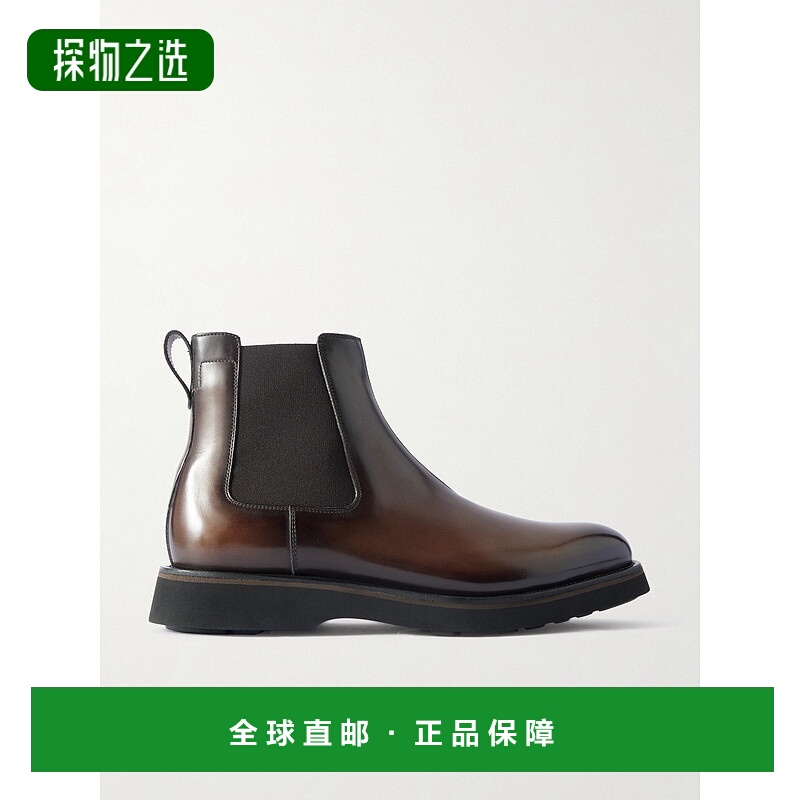 香港直邮Berluti 伯尔鲁帝 男士 Alessio Venezia 皮质切尔西靴 S