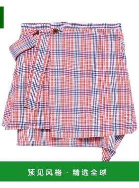 香港直邮Vivienne Westwood 格纹半身裙 1F020004W012K格子