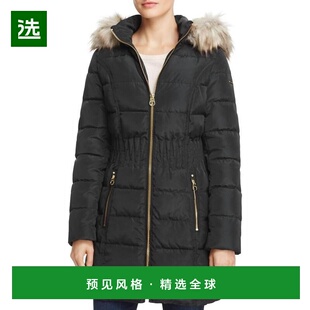 1h可退 【美国直邮】Laundry By Shelli Segal 女士黑色收腰羽绒