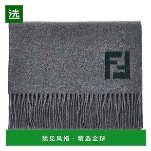 香港直邮Fendi 圖案流蘇邊圍巾 芬迪 FXS734AYBF 男士 1h可退