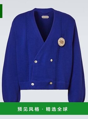 1h可退 香港直邮Bode 男士 棉质针织开衫 purple紫色 舒适时尚