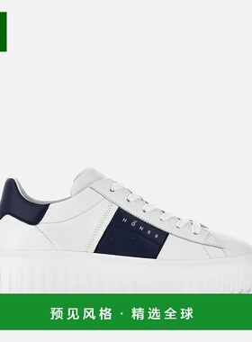 欧洲直邮Hogan H-Stripes白色/蓝色运动鞋