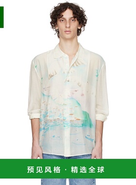 1h可退 香港直邮Our Legacy 男士 灰白色 Adorn 衬衫 M2252AS