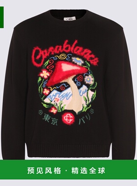 1h可退 香港直邮Casablanca 男士 黑色毛线衫 MPF25KW111801