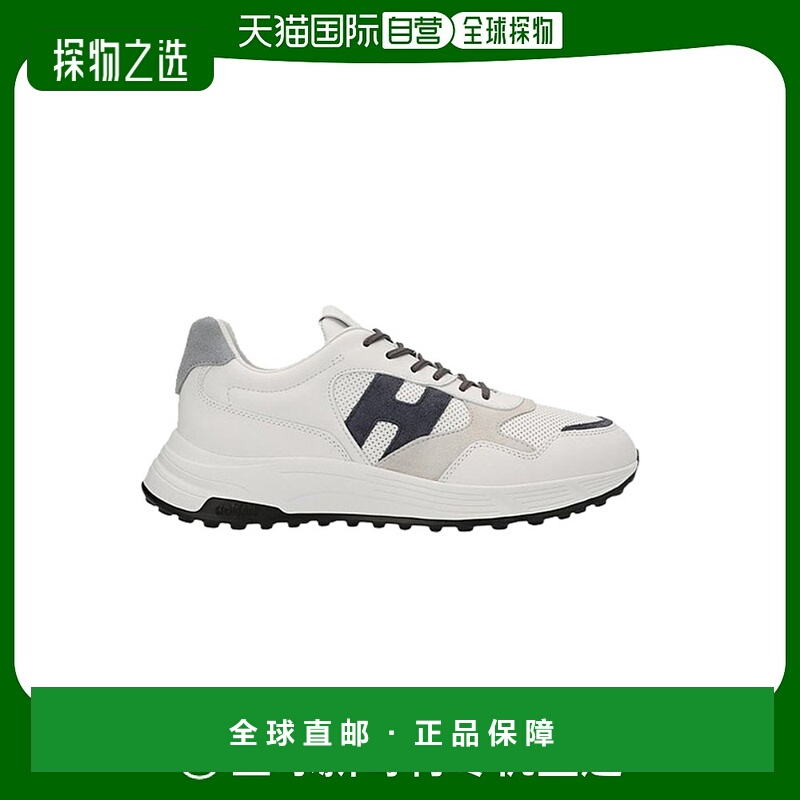 香港直邮Hogan徽标运动鞋光滑皮革鞋面正面系带HXM5630ER90QBL