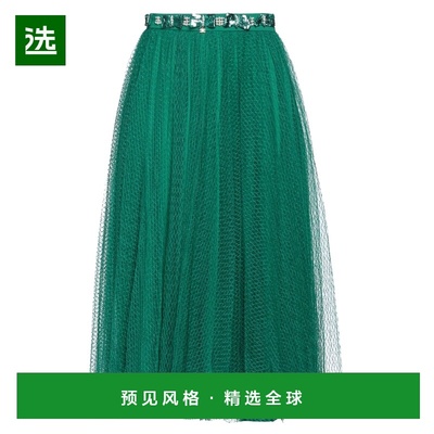 1h可退 香港直邮Elisabetta Franchi 女士 中长半身裙 green绿色
