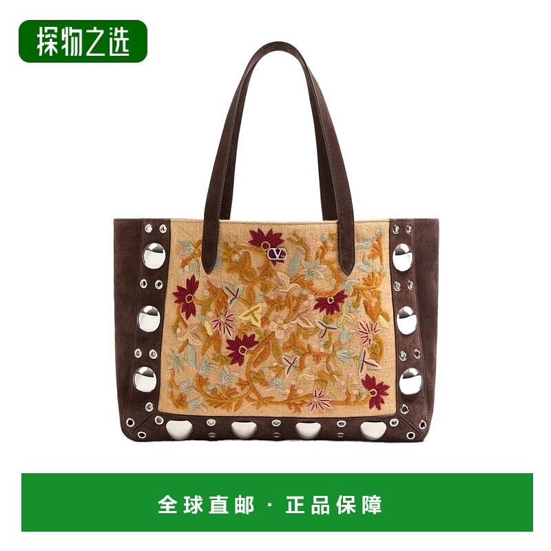 香港直邮Valentino NELLCÔTE 中号刺绣购物袋 WB0R79GRT