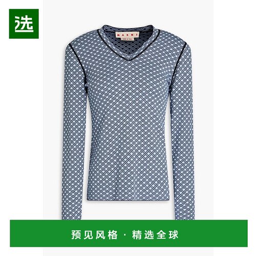 1h可退 香港直邮Marni 玛尼 女士 提花针织棉质毛衣 CVMD0059Q0UF
