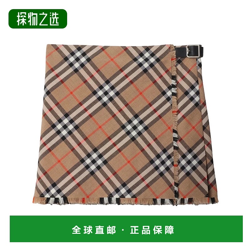 1小时内可退 香港直邮BURBERRY 女士半身裙 8102634SAND SS2025