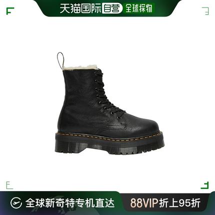 欧洲直邮DR. MARTENS 男女同款黑色皮革毛绒内衬8孔厚底马丁靴