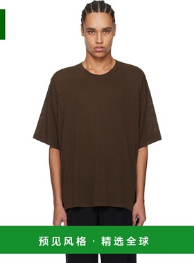 1h可退 香港直邮The Row 男士 棕色 Stockton T 恤 912Y901