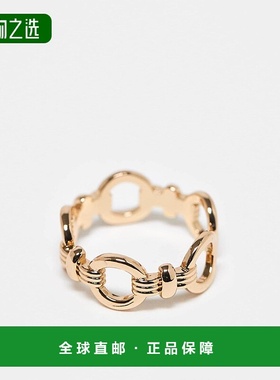 香港直邮ASOS 女士 链条链环设计色调戒指(金色)