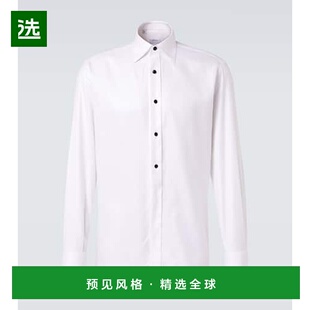 1h可退 香港直邮Brioni 布里奥尼 男士 棉府绸衬衫 white白色 舒