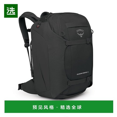 欧洲直邮Osprey小鹰 Sojourn Porter™ 46L男女通用黑色尼龙旅