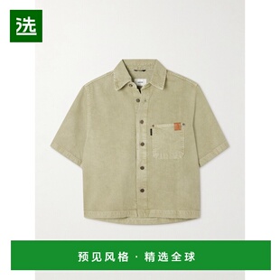 1h可退 香港直邮Haikure 女士 橄榄绿牛仔布衬衫 HEW06074GF146PT