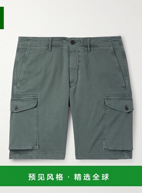 1h可退 香港直邮Slowear 男士 直筒织纹棉混纺工装短裤 11S216909