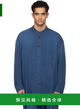 1h可退 香港直邮Hed Mayner 男士 蓝色牛仔衬衫 HMMC67034RHC302