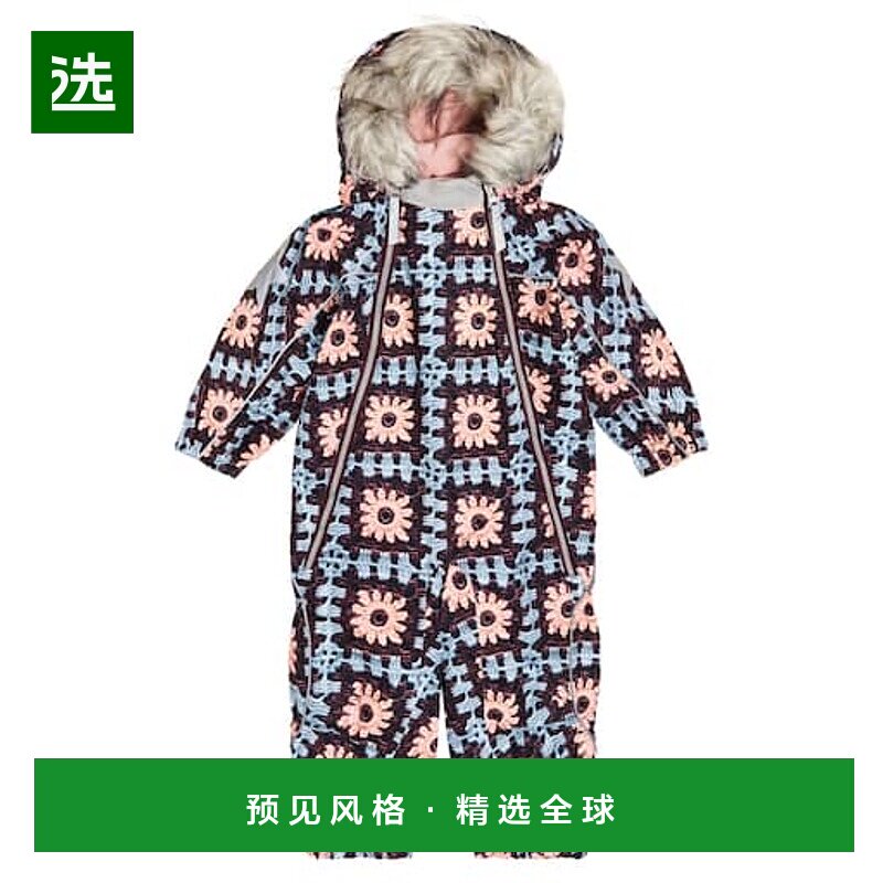 1h可退 香港直邮Molo 婴儿 Pyxis 皮草儿童风雪服童装 colorful花