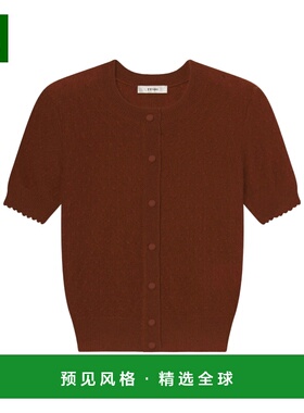 香港直邮FRAME 女士针织毛衣 WS25KSW030CHE AW2025 棕色 短袖开